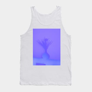 LED violet flower vase wall silhouette Tank Top